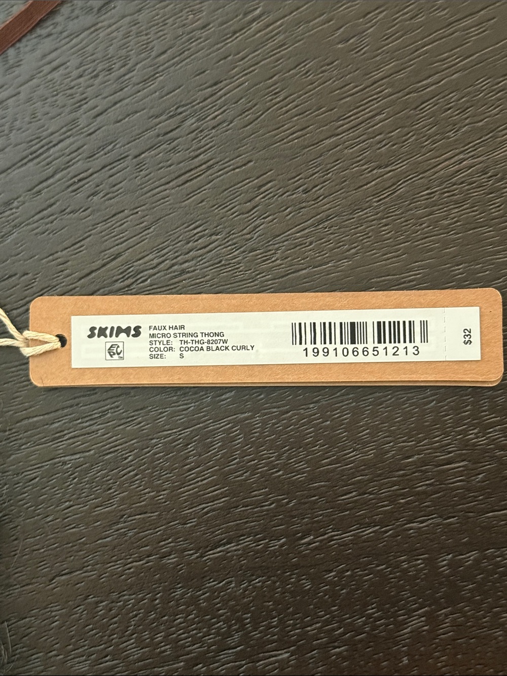 Skims faux hair micro string thong - Picture 4 of 5